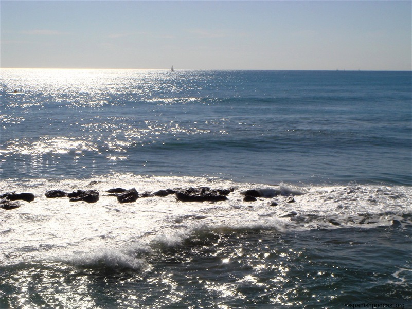 reflejos de plata en el agua
