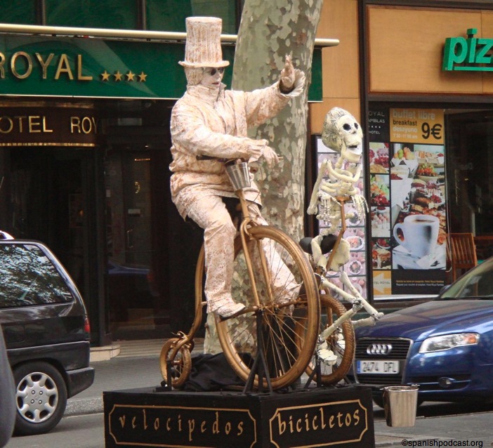 otra estatua viviente en rbla