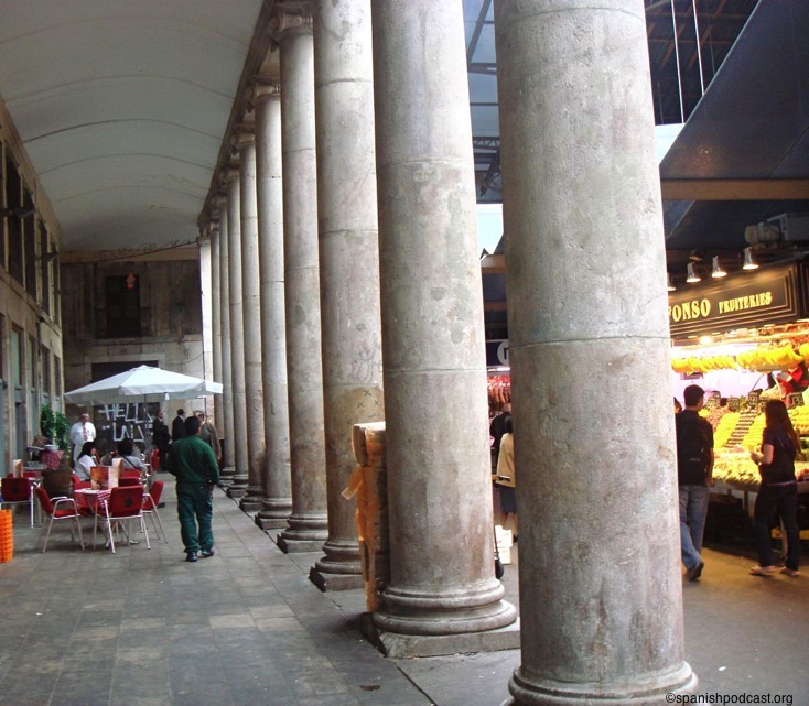 columnas boquería, ramblas