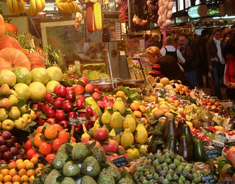 puesto de frutas, boquería, rambla