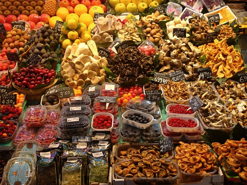 setas, mercado boquería, la rambla