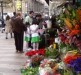 comprando flores en la rambla
