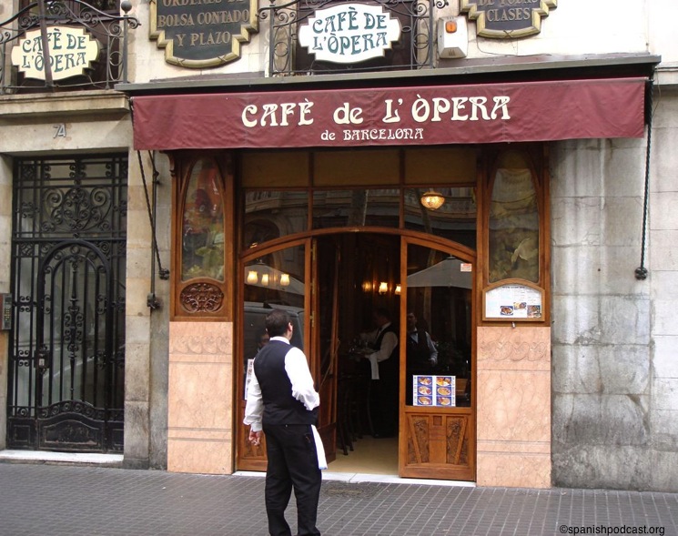 Capuchinos,rambla, café de la ópera