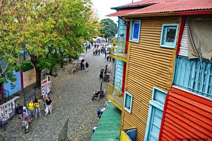 calle de artesanos, desde arriba