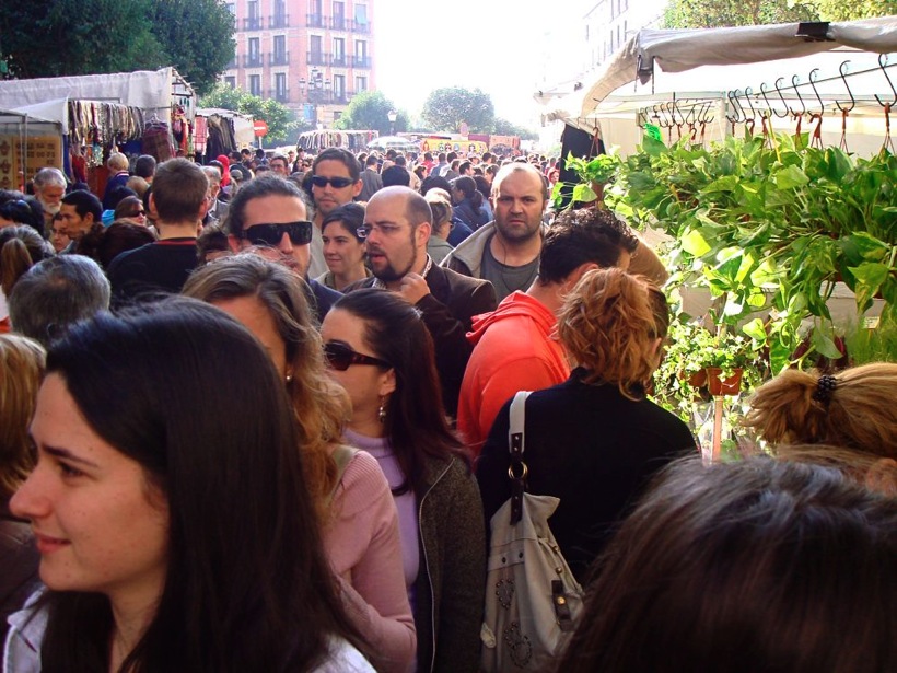 muchedumbre en el rastro