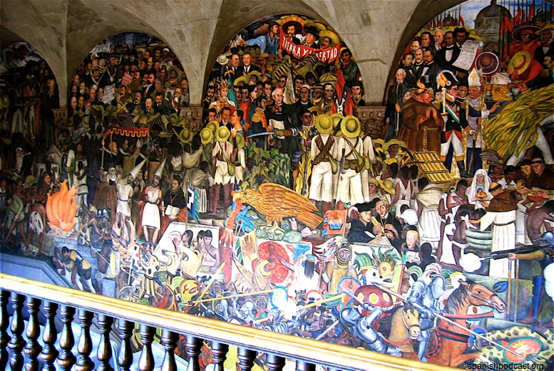 Murales escalera palacio nacional