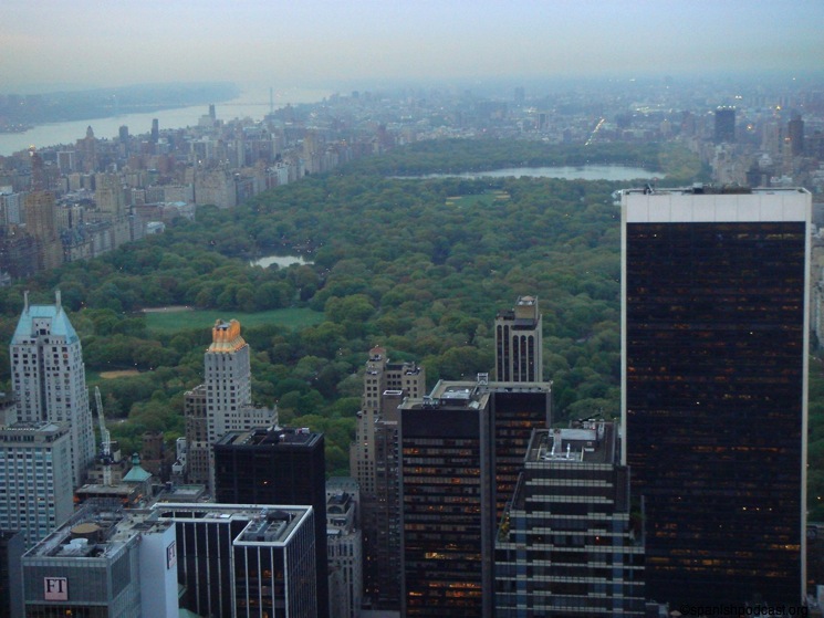 central park al anochecer