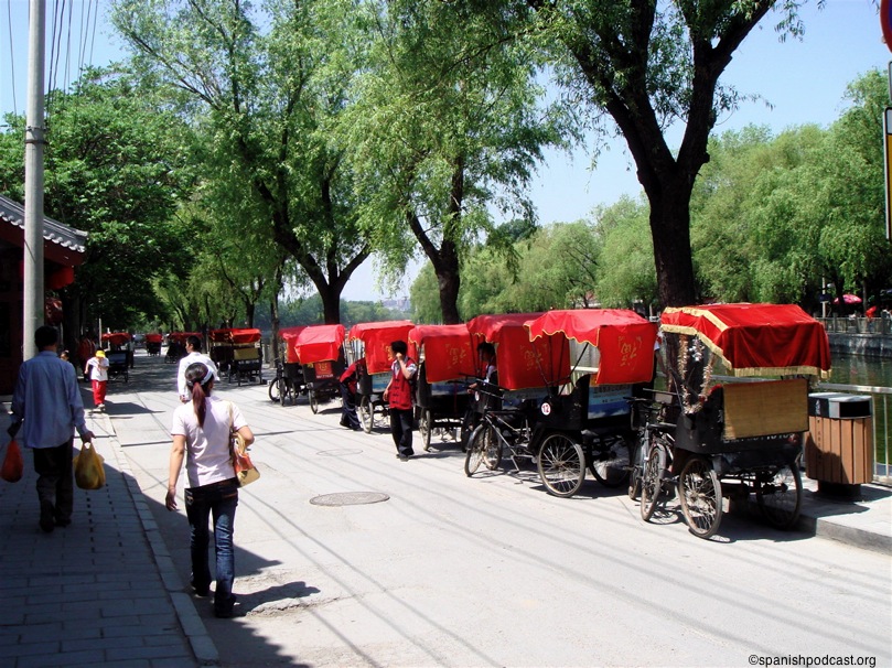 triciclos junto al lago, paseo hutong