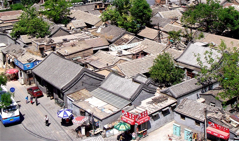 vista hutong desde torre tambor