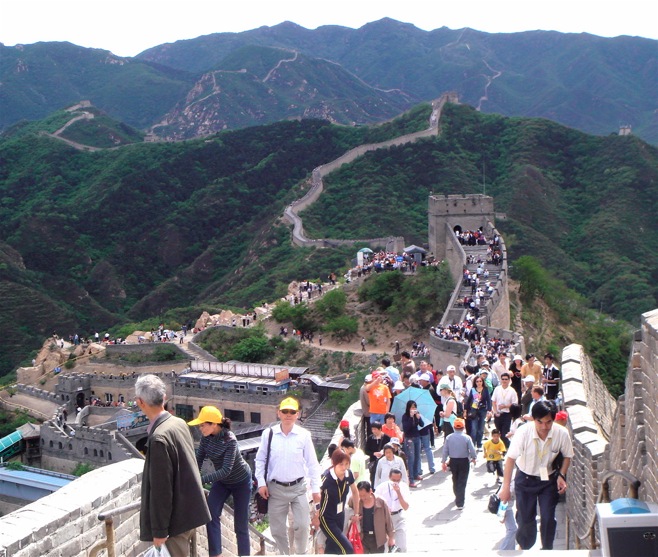 turismo chino en gran muralla